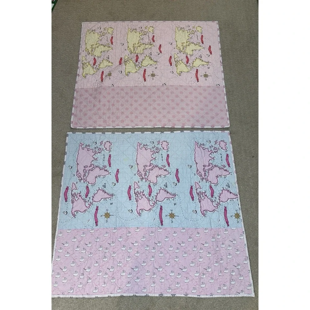 Vintage‎ Mini Quilt Blankets Lot Of 2